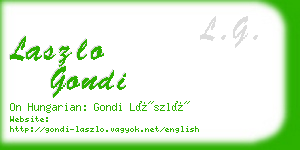 laszlo gondi business card